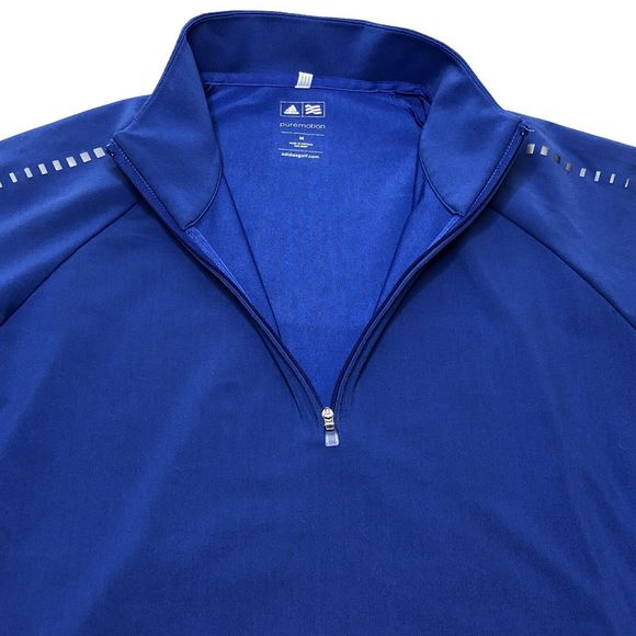 Adidas Puremotion Dalhousie Golf Course Shirt Long Sleeve Medium Blue Pullover - Picture 4 of 12